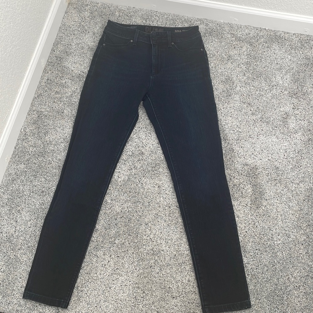 DL1961 nina high rise jeans size 27 dark blue.